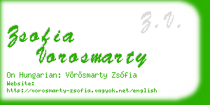 zsofia vorosmarty business card
