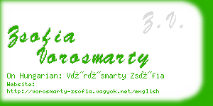 zsofia vorosmarty business card